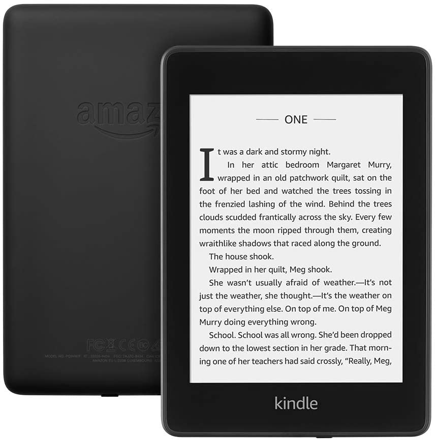   Kindle – The lightest and most compact Kindle, with  extended battery life, adjustable front light, and 16 GB storage – Without  Lockscreen Ads – Black : Electronics